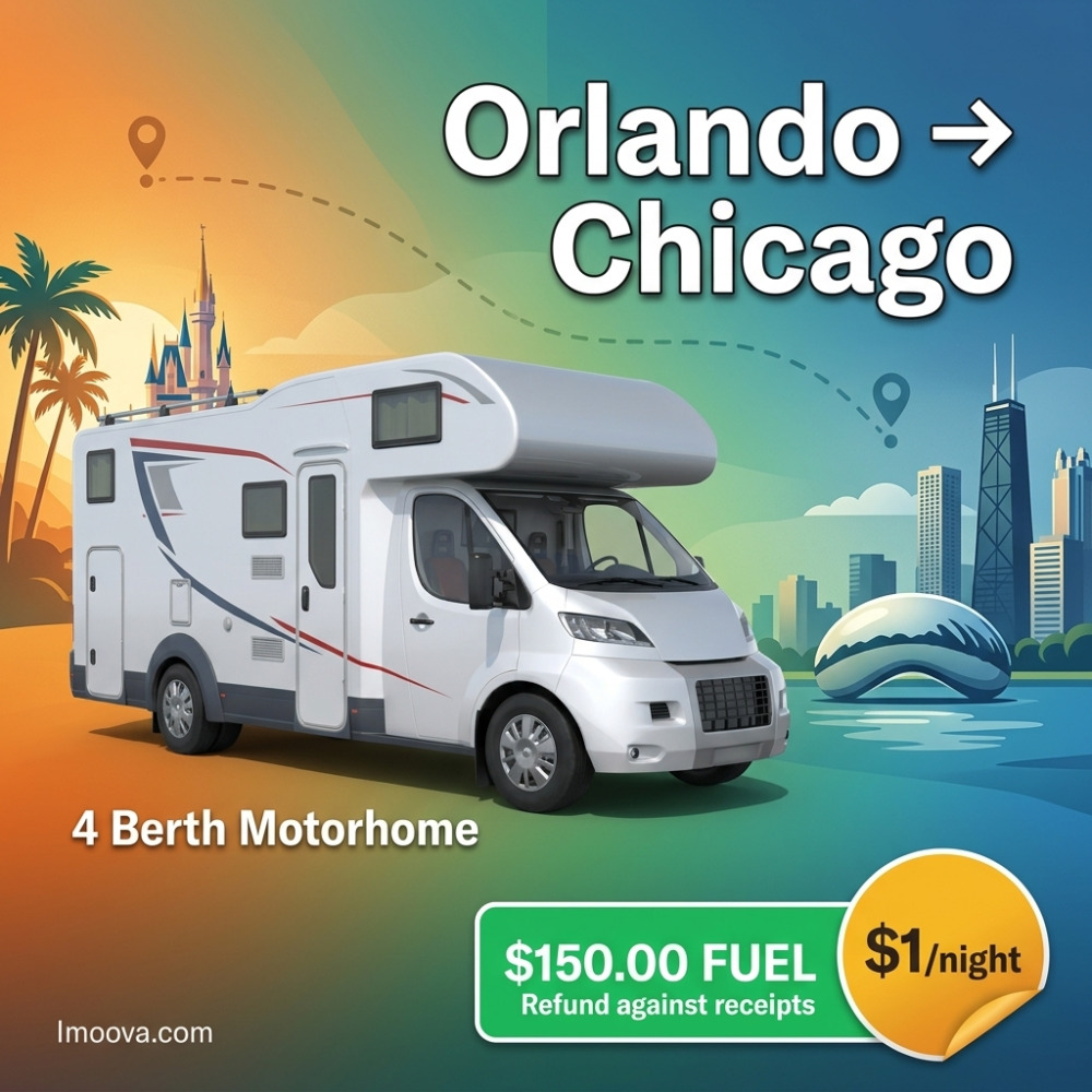 4 Berth Motorhome - Orlando to Chicago
