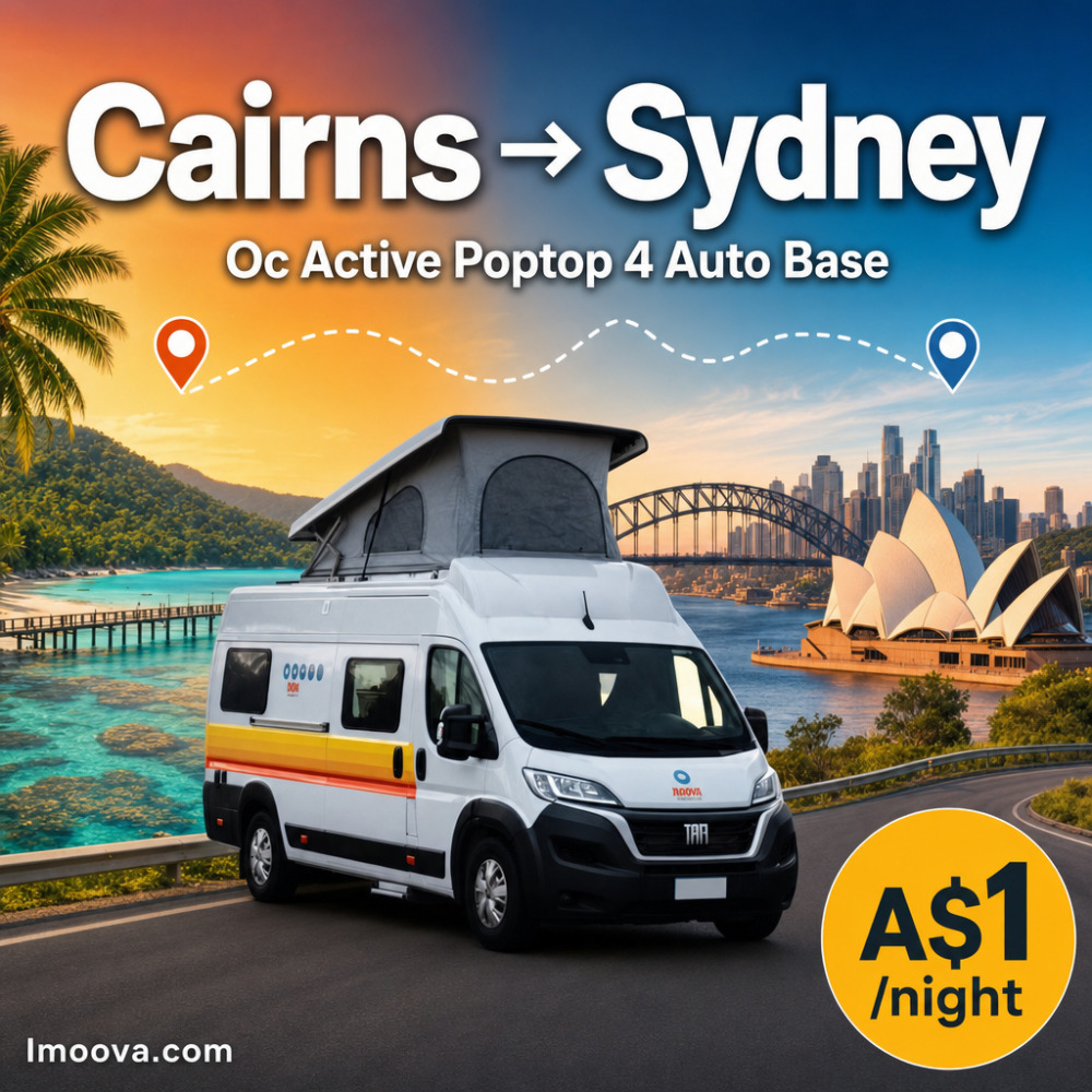 Oc Active Poptop 4 Auto Base - Cairns to Sydney