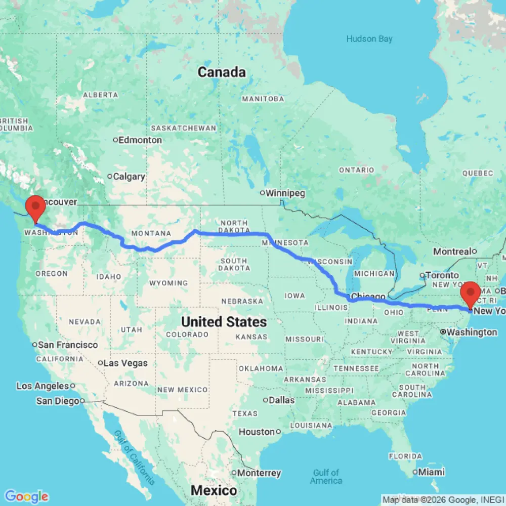 2 Berth Campervan relocation from Seattle to New York