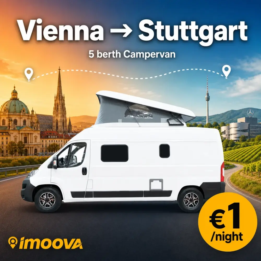 5 berth Campervan relocation from Vienna to Stuttgart