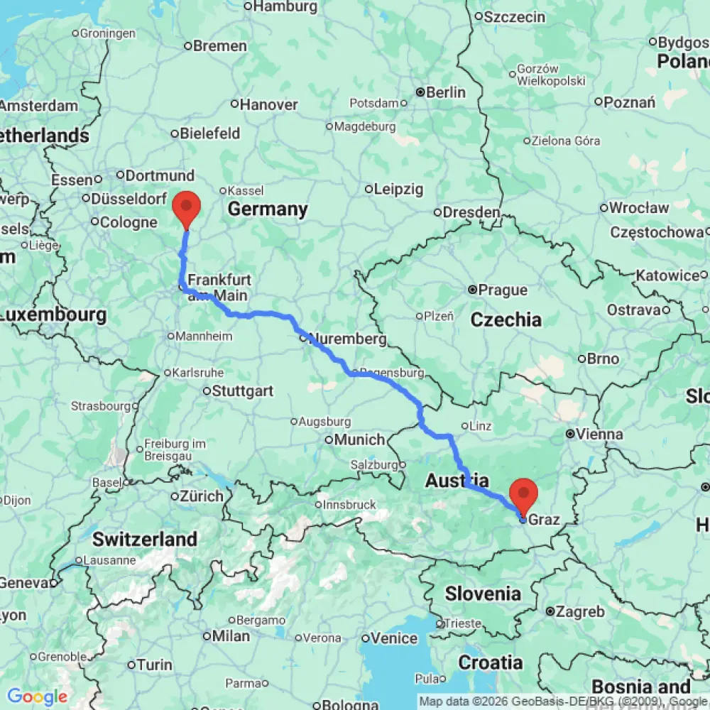 5 berth Camper with Toilet relocation from Graz to Marburg