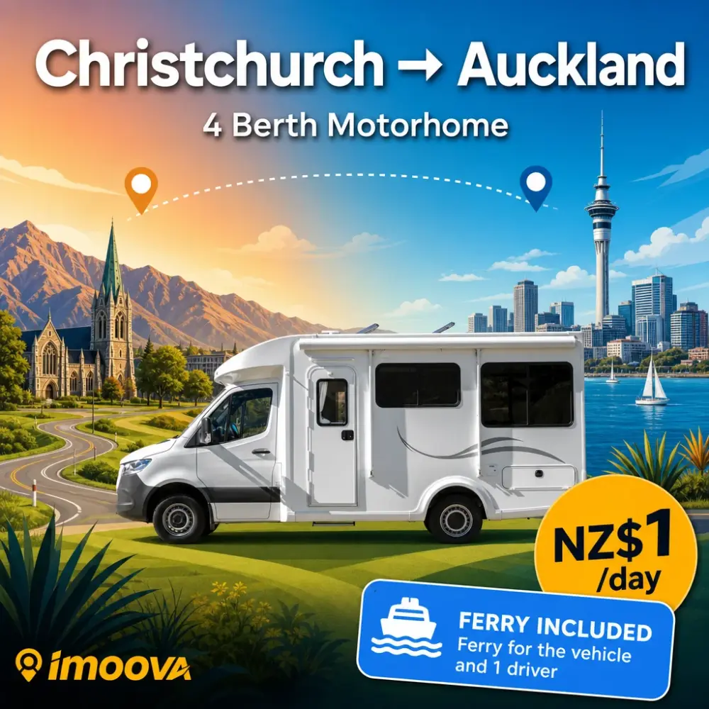 4 Berth Motorhome relocation from Christchurch to Auckland