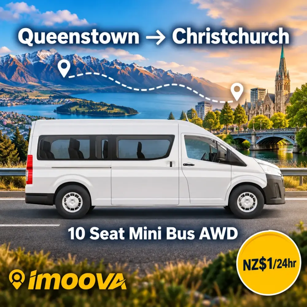 10 Seat Mini Bus AWD - Queenstown to Christchurch