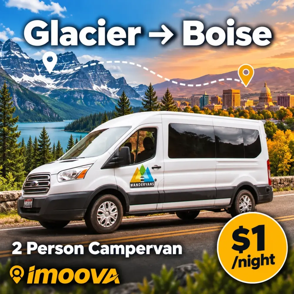 2 Person Campervan relocation from Glacier to Boise