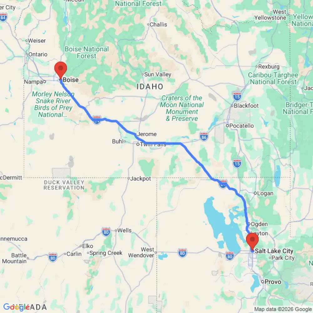 2 Person Campervan relocation from Salt Lake City to Boise