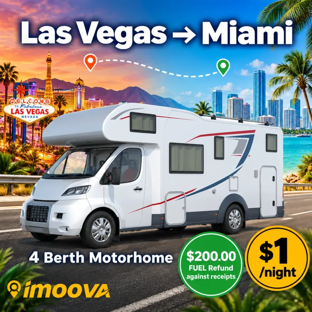 4 Berth Motorhome - Las Vegas to Miami