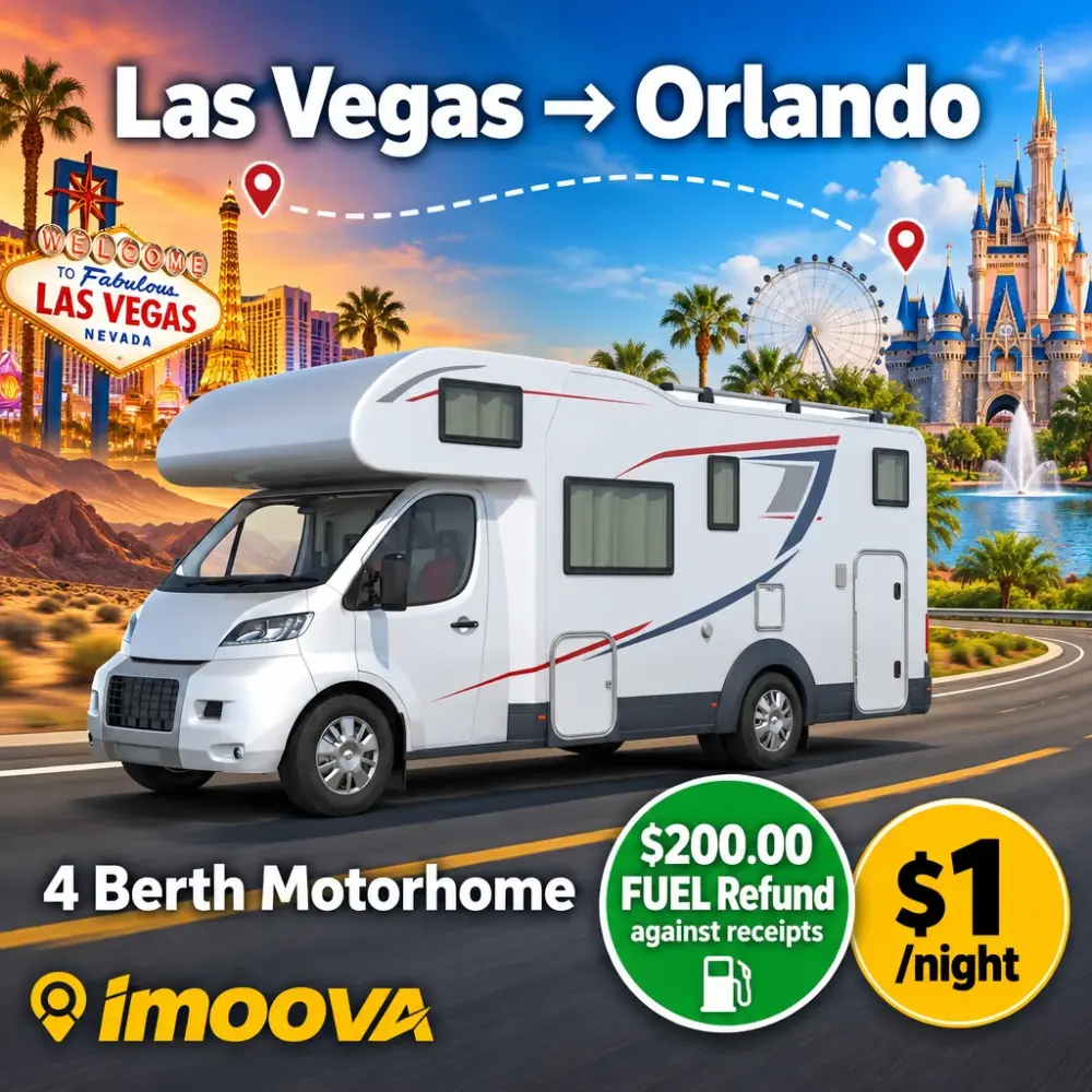 4 Berth Motorhome - Las Vegas to Orlando