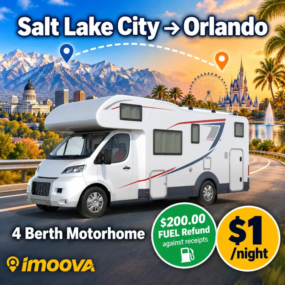 4 Berth Motorhome - Salt Lake City to Orlando