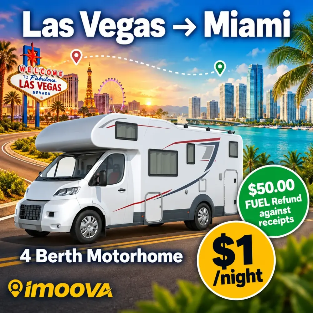 4 Berth Motorhome - Las Vegas to Miami