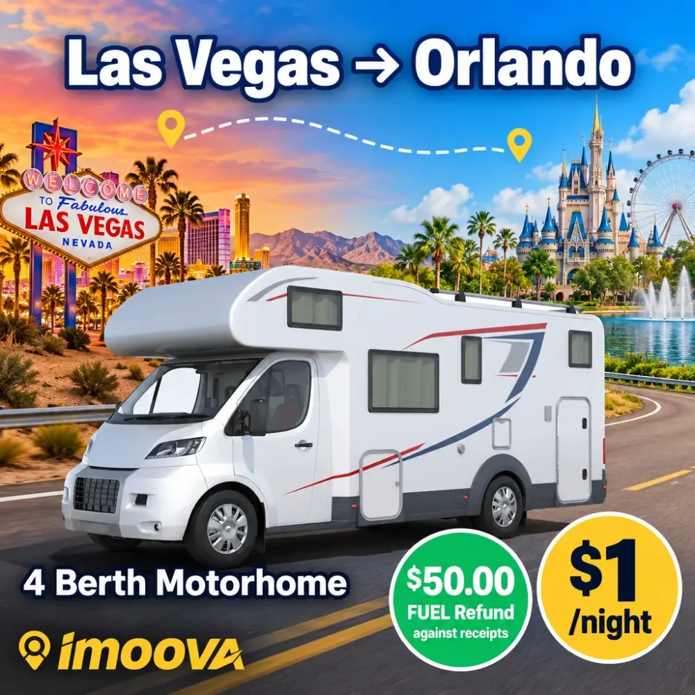 4 Berth Motorhome - Las Vegas to Orlando