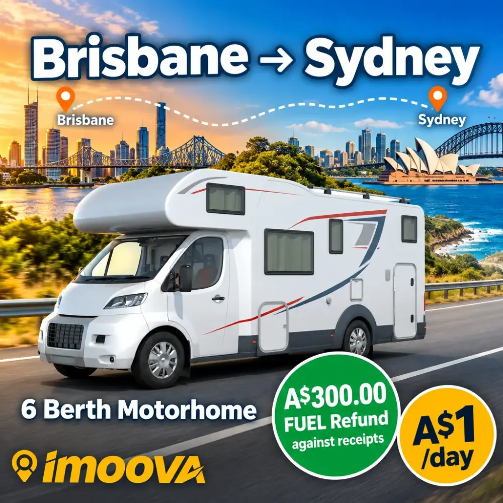 6 Berth Motorhome Umzug von Brisbane nach Sydney