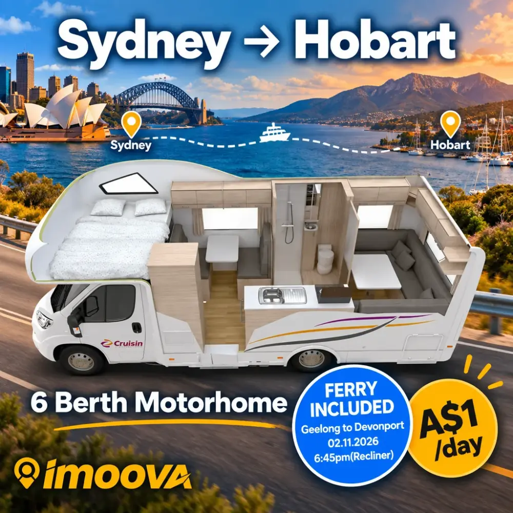 6 Berth Motorhome relocation from Sydney to Hobart
