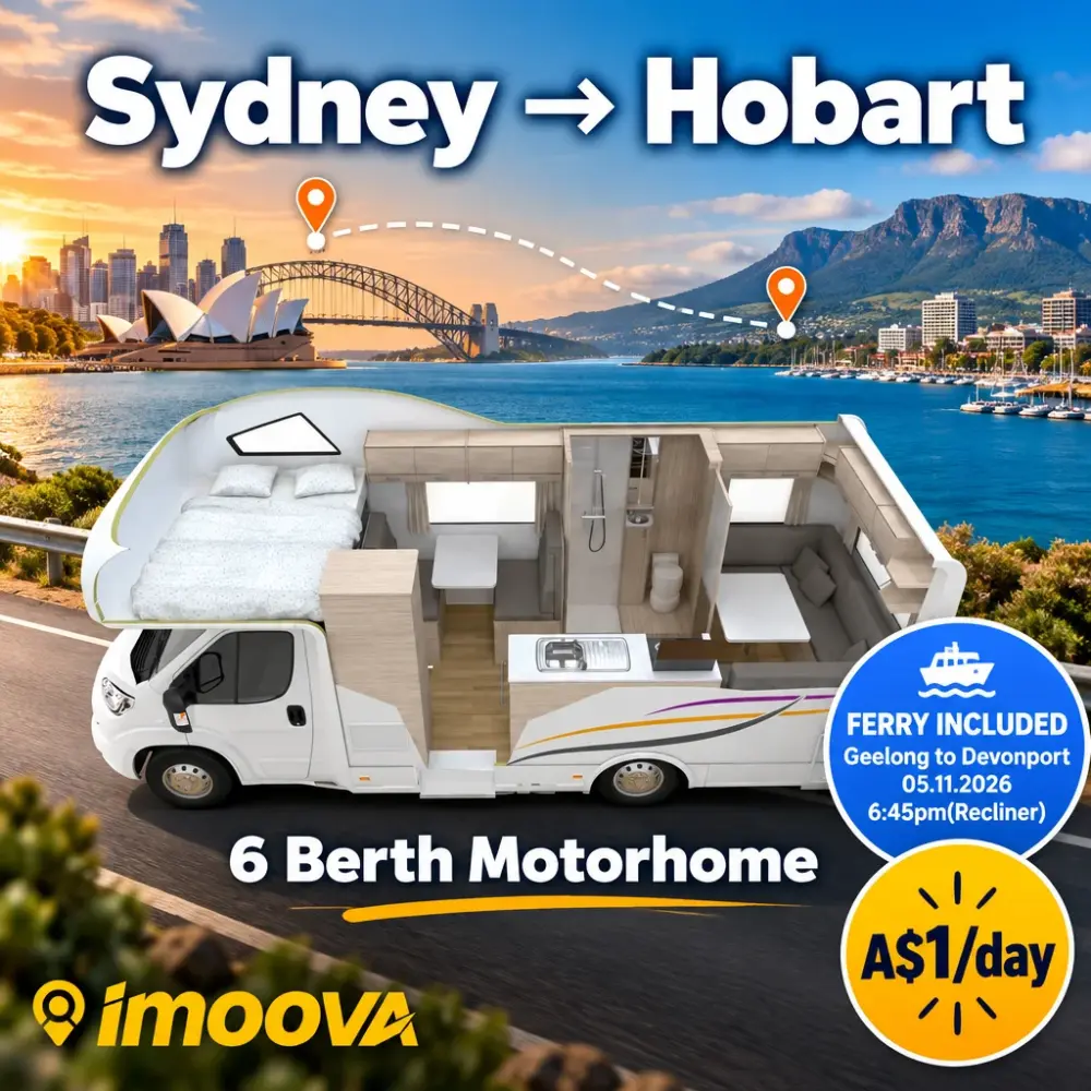 6 Berth Motorhome relocation from Sydney to Hobart