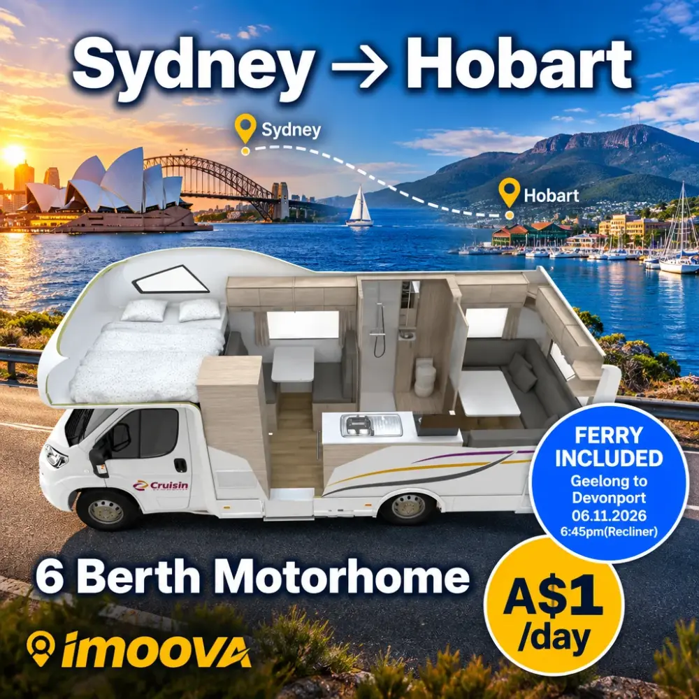 6 Berth Motorhome relocation from Sydney to Hobart