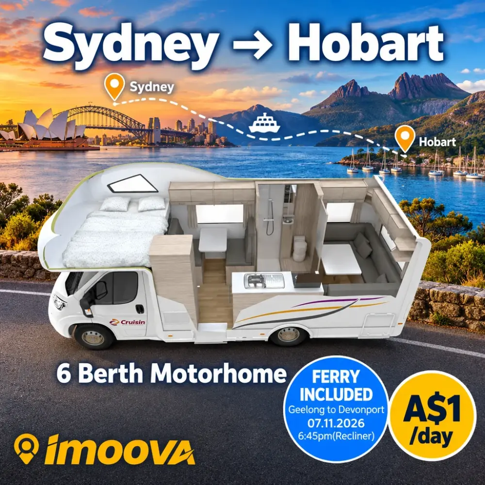 6 Berth Motorhome relocation from Sydney to Hobart