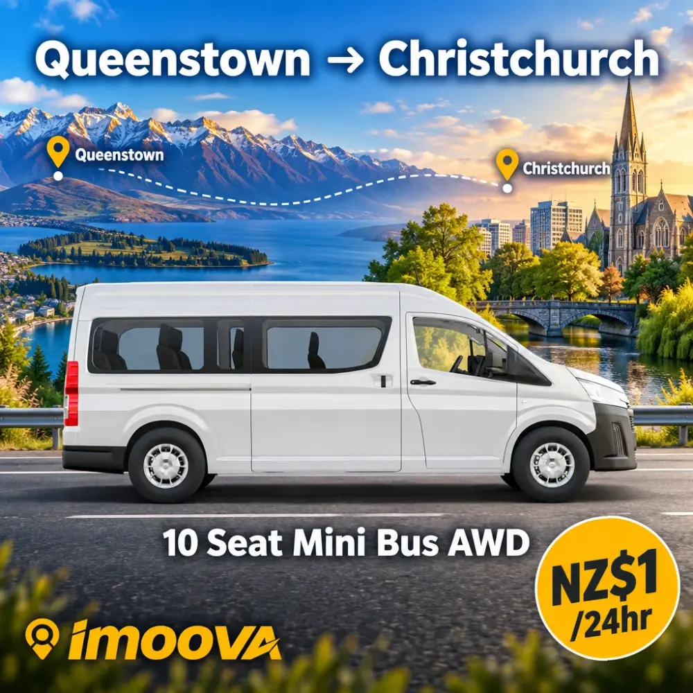 10 Seat Mini Bus AWD relocation from Queenstown to Christchurch