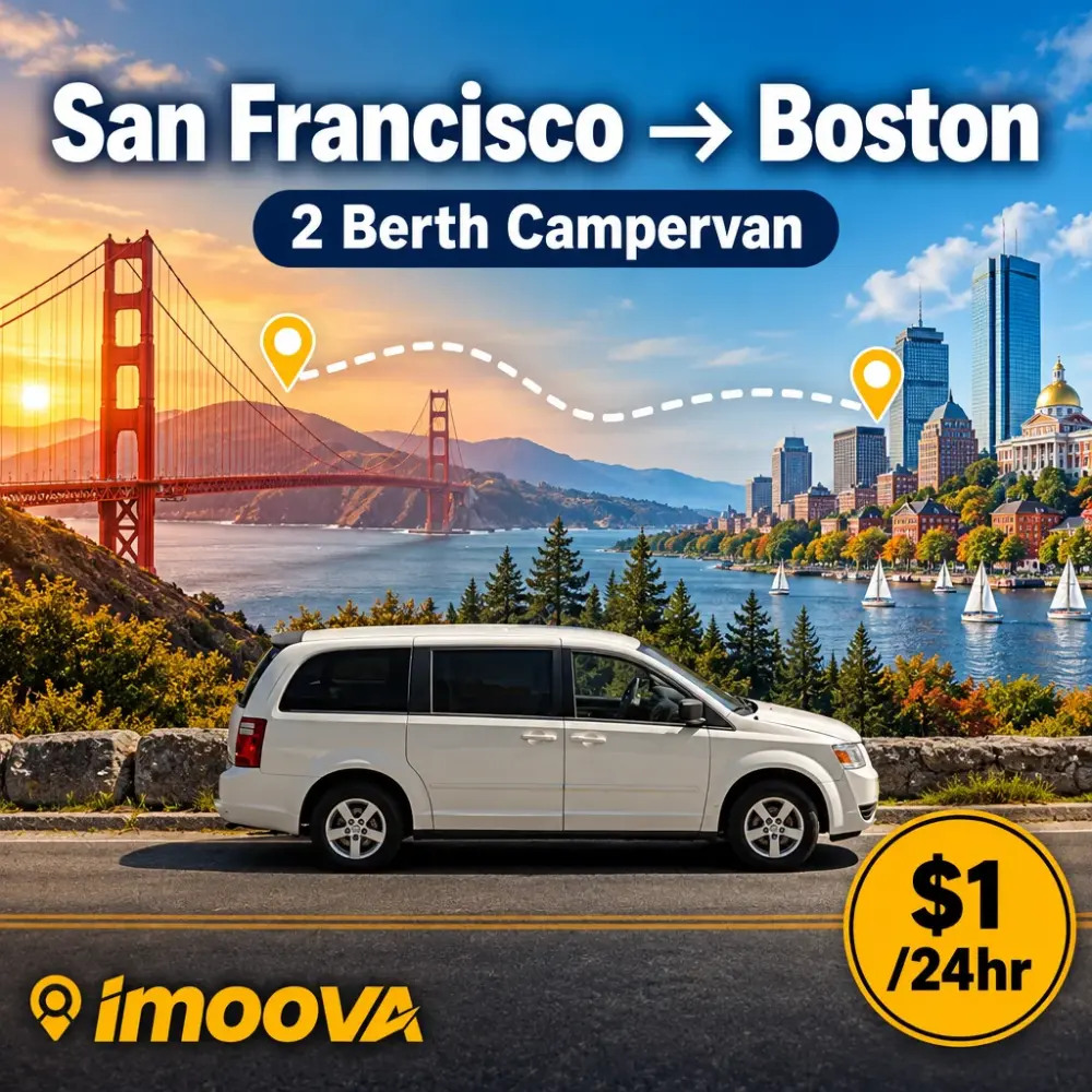 2 Berth Campervan relocation from San Francisco to Boston