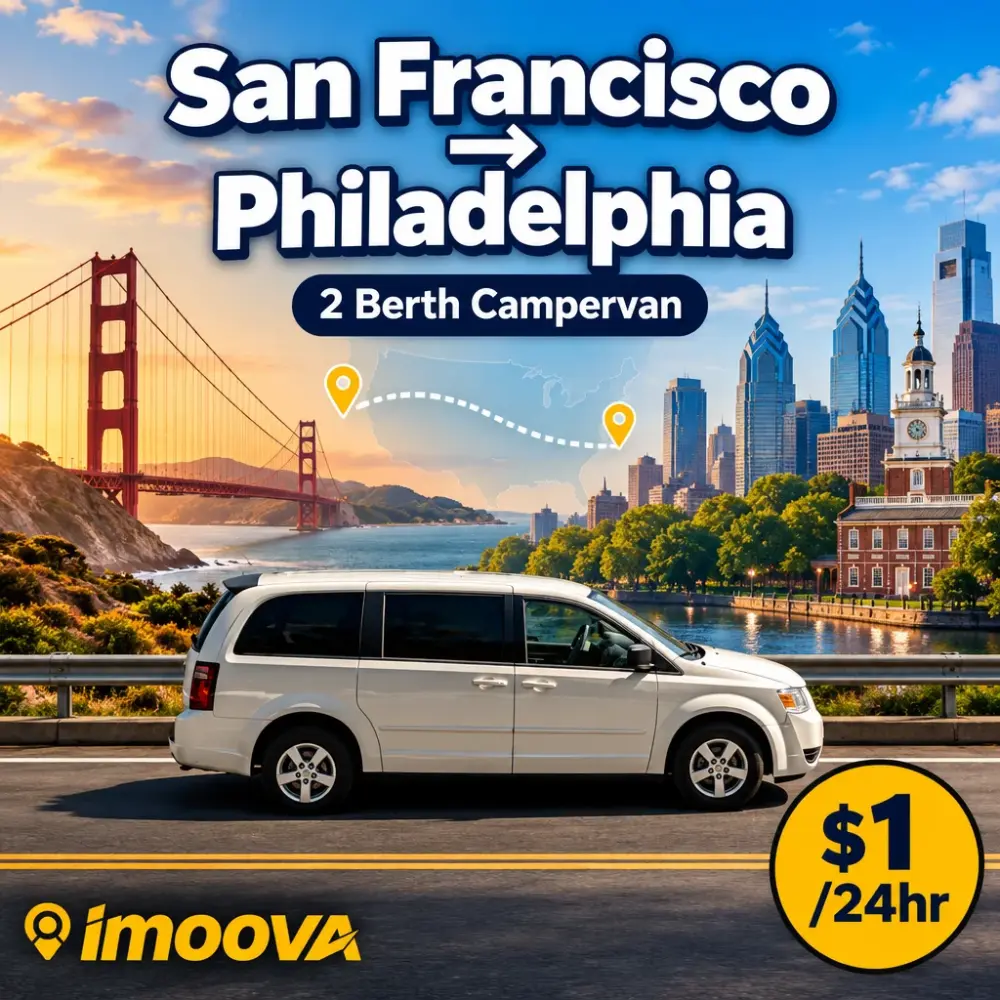 2 Berth Campervan relocation from San Francisco to Philadelphia