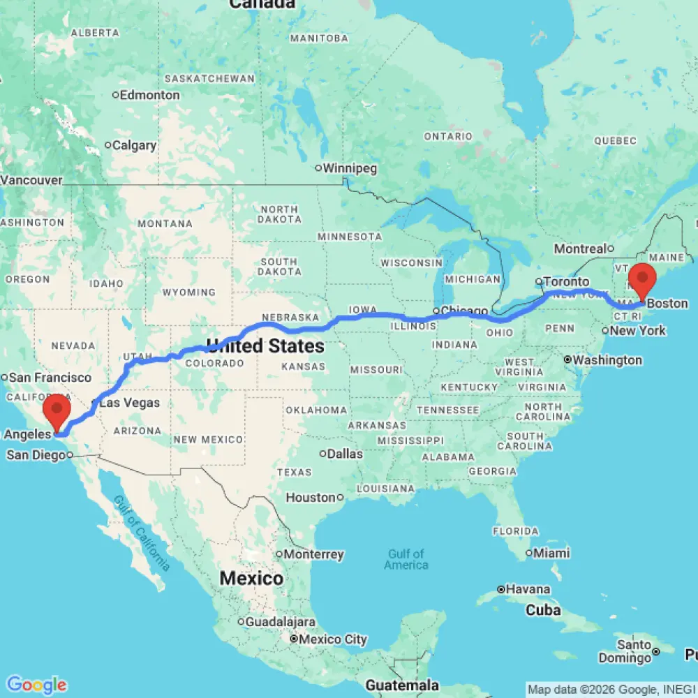 2 Berth Campervan relocation from Los Angeles to Boston