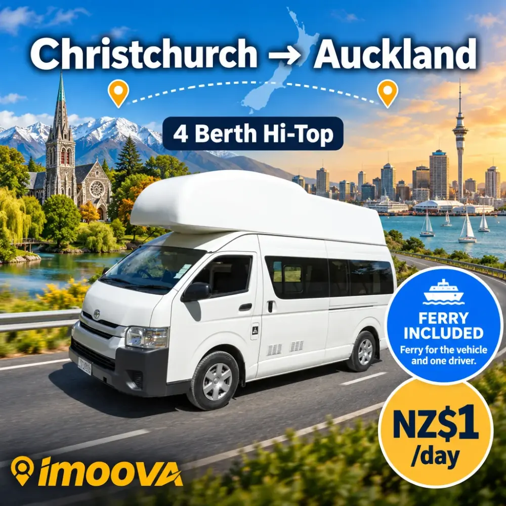 4 Berth Hi-Top Umzug von Christchurch nach Auckland