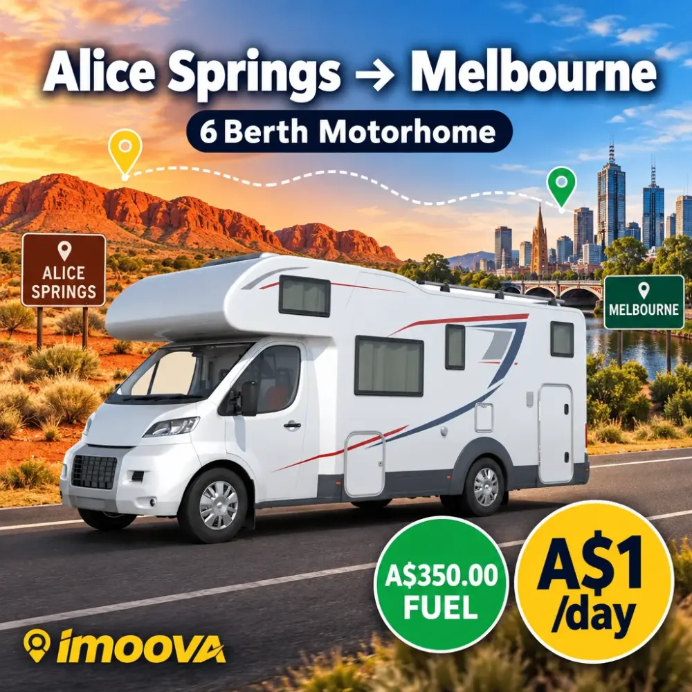 6 Berth Motorhome relocation from Alice Springs to Melbourne