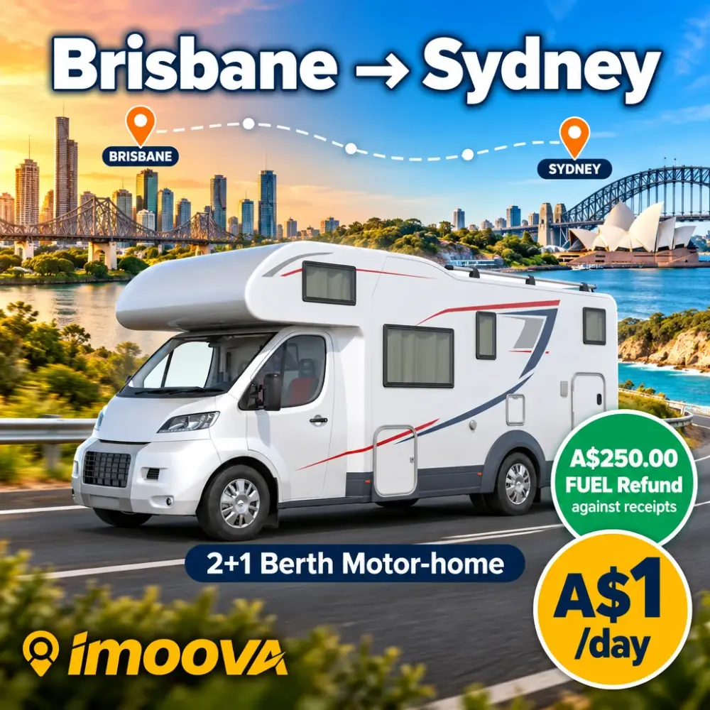 2+1 Berth Motor-home relocation from Brisbane to Sydney