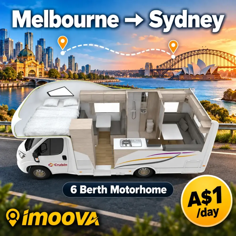 6 Berth Motorhome 从 Melbourne 到 Sydney 的搬迁