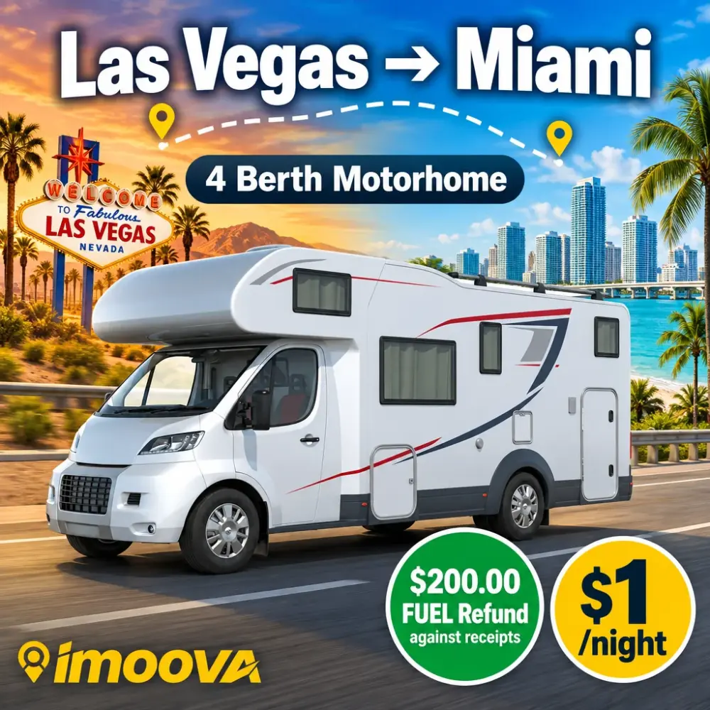 4 Berth Motorhome - Las Vegas to Miami