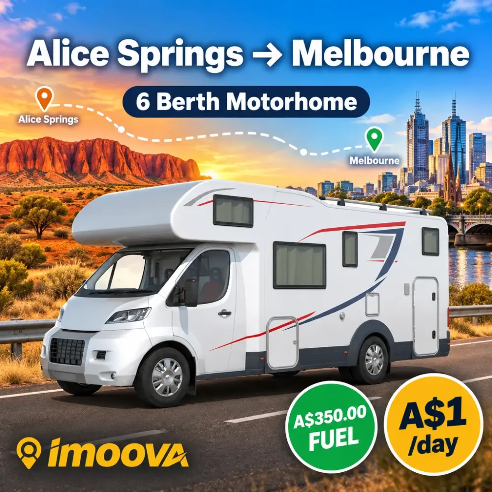 6 Berth Motorhome relocation from Alice Springs to Melbourne