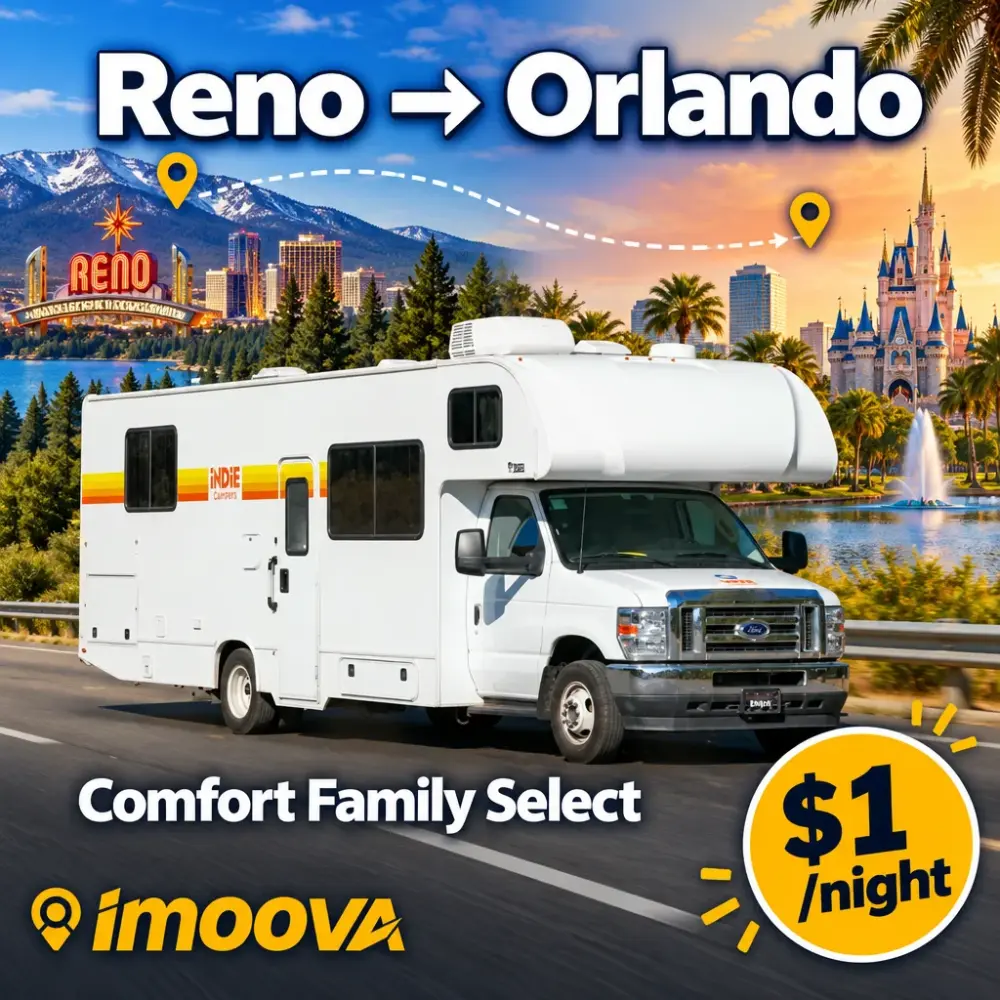 Comfort Family Select の Reno から Orlando への移動
