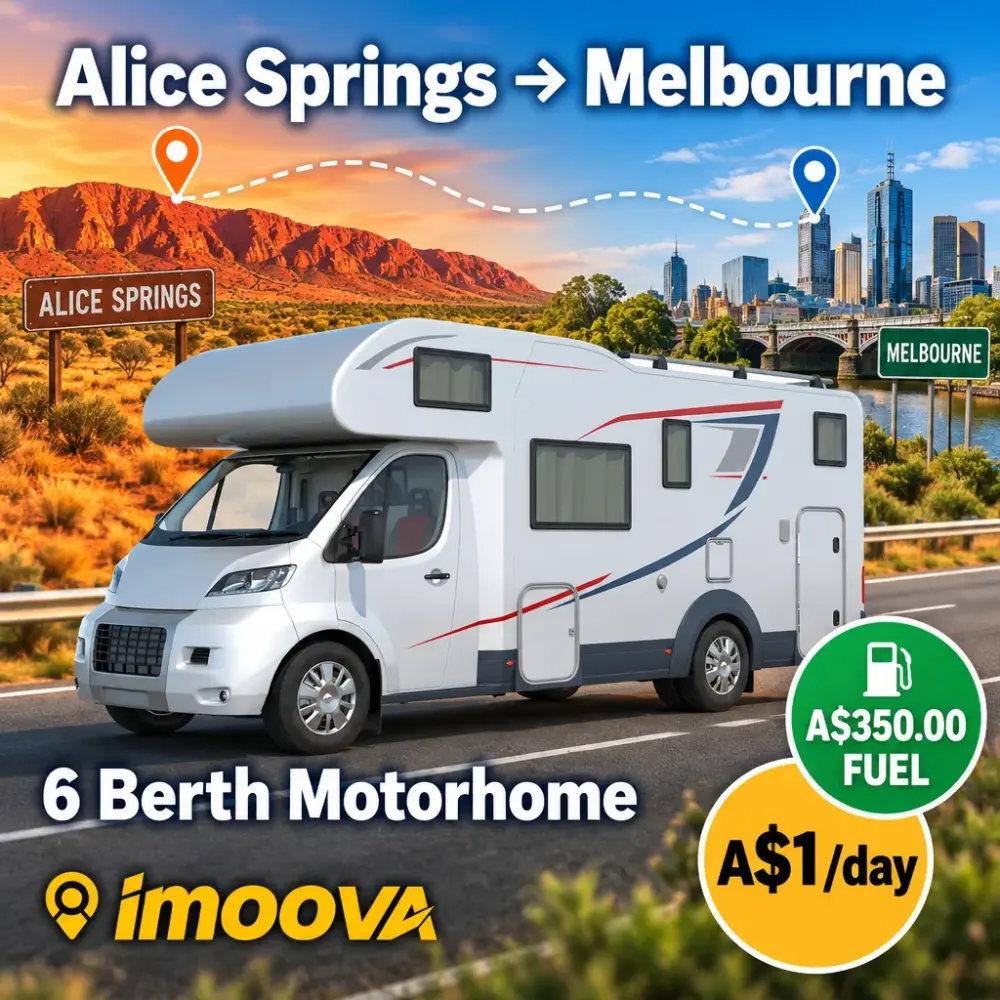 6 Berth Motorhome relocation from Alice Springs to Melbourne