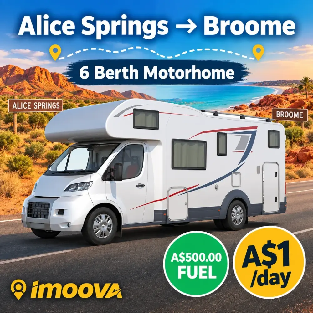 6 Berth Motorhome relocation from Alice Springs to Broome