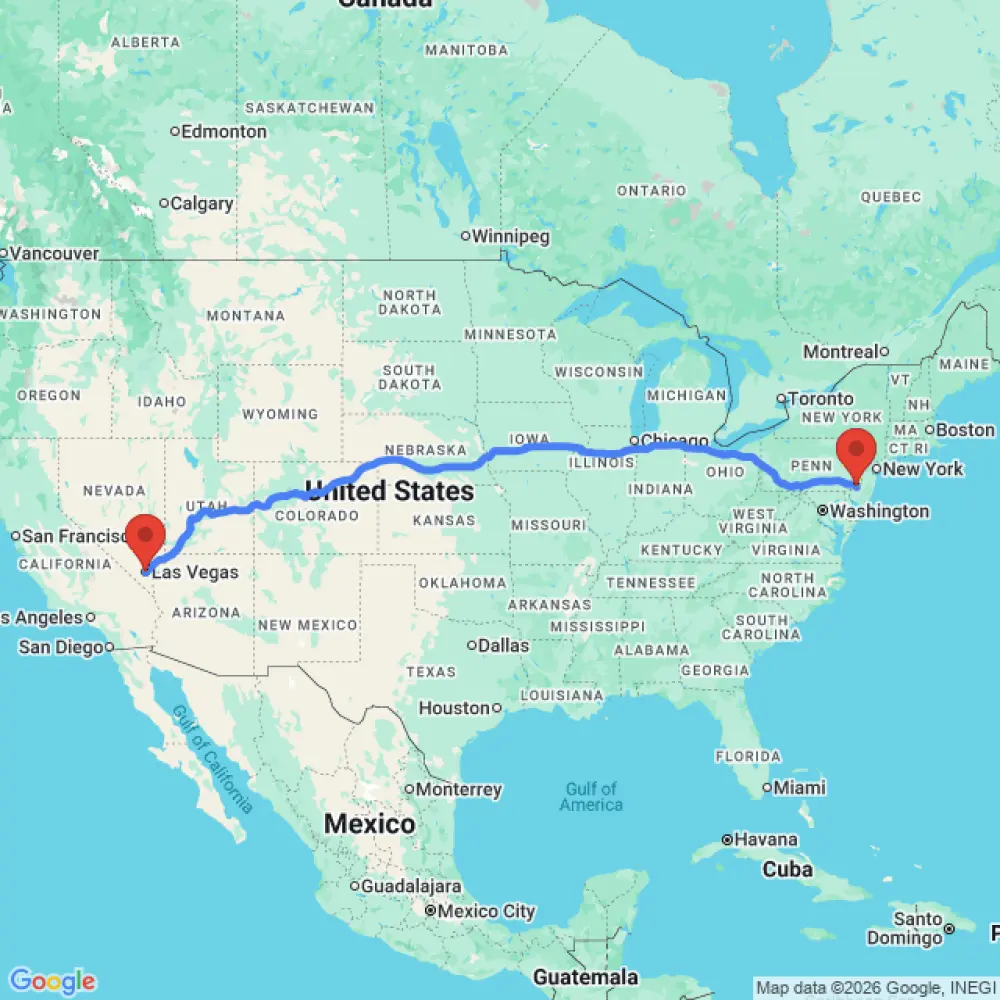 2 Berth Campervan relocation from Las Vegas to Philadelphia