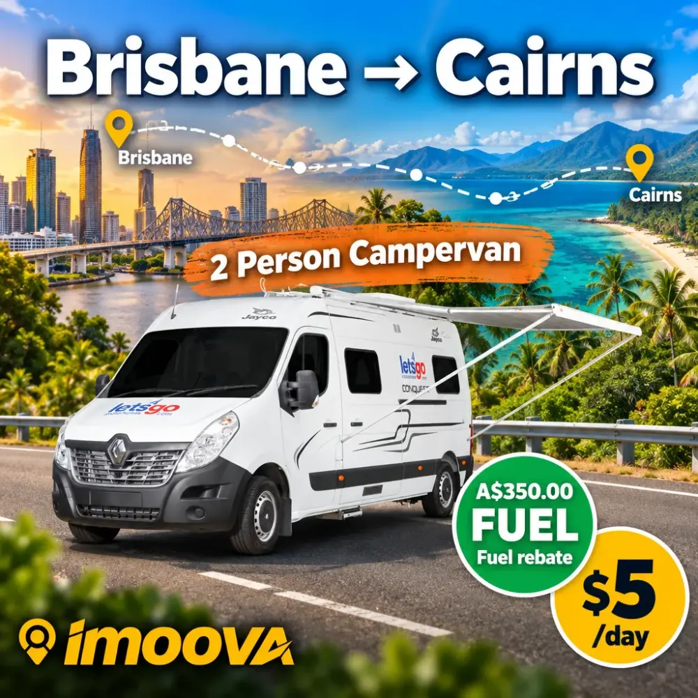 2 Person Campervan relocation from Brisbane to Cairns