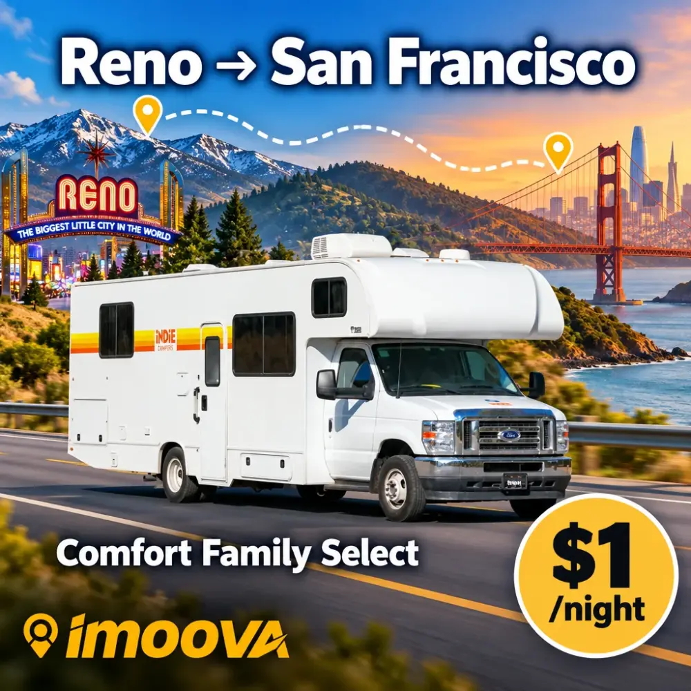 Comfort Family Select の Reno から San Francisco への移動