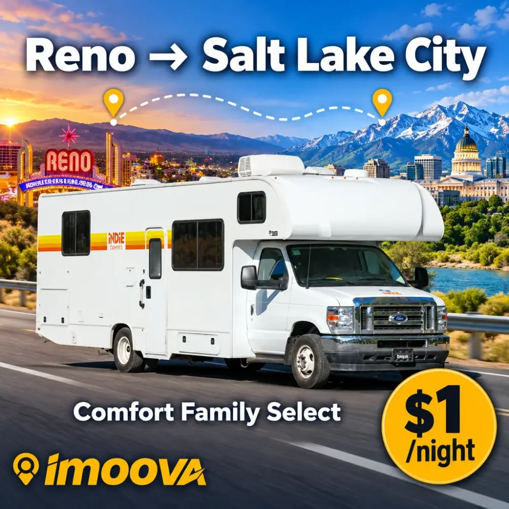 Comfort Family Select の Reno から Salt Lake City への移動