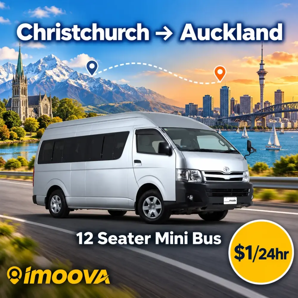 Trasloco di 12 Seater Mini Bus da Christchurch a Auckland