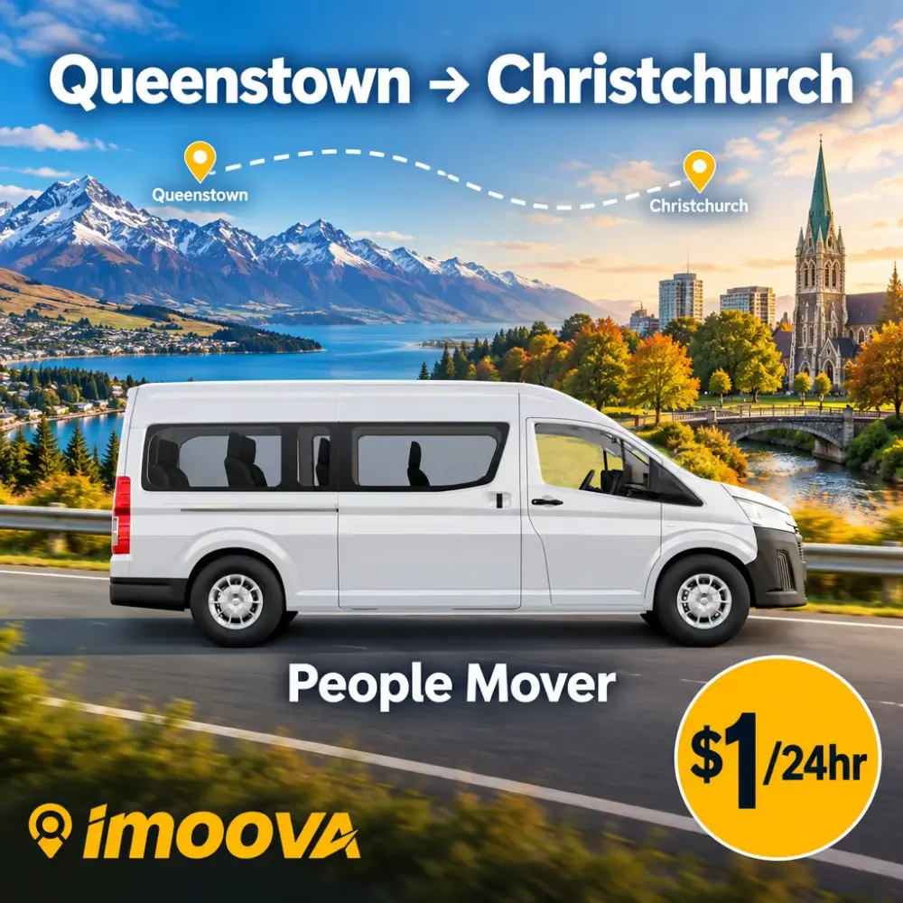 People Mover Umzug von Queenstown nach Christchurch