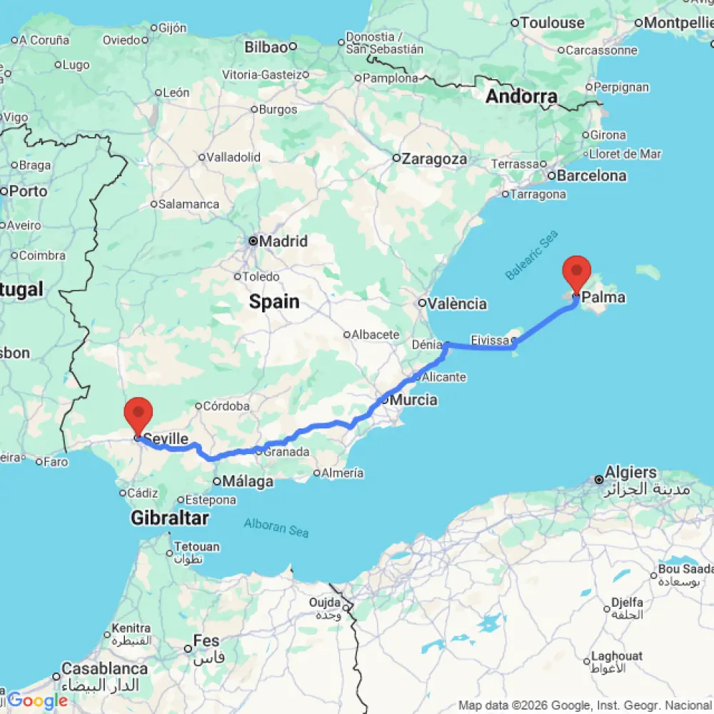Eu California Standard 4 Auto Base relocation from Palma to Seville
