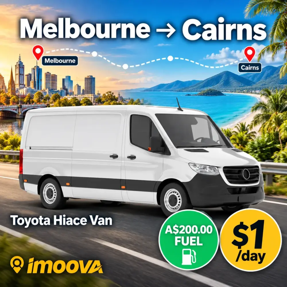 Toyota Hiace Van relocation from Melbourne to Cairns