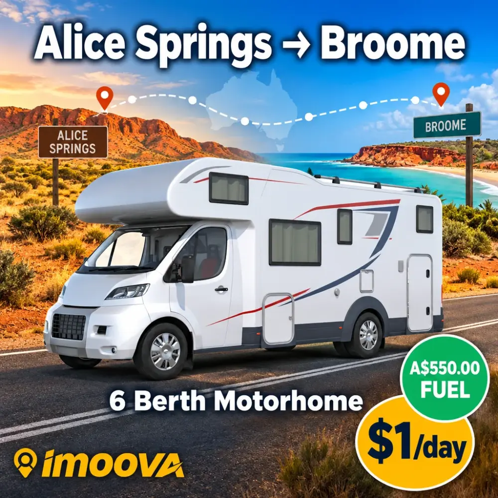 6 Berth Motorhome relocation from Alice Springs to Broome