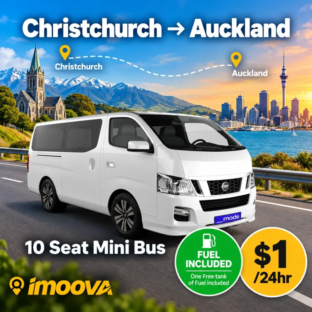 10 Seat Mini Bus relocation from Christchurch to Auckland