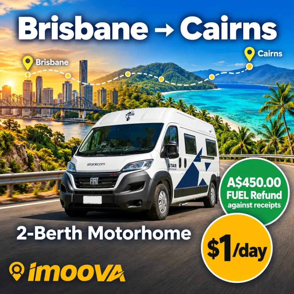 2-Berth Motorhome relocation from Brisbane to Cairns