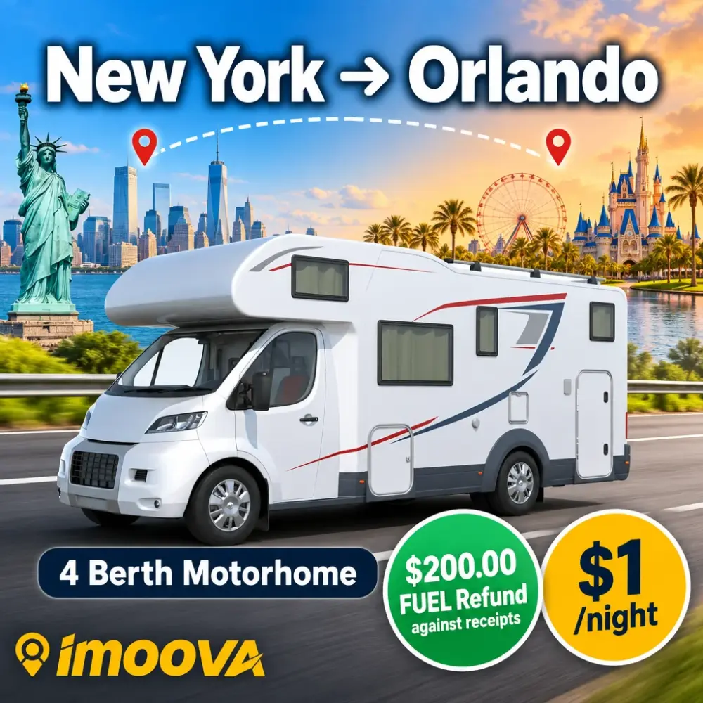 4 Berth Motorhome relocation from New York to Orlando