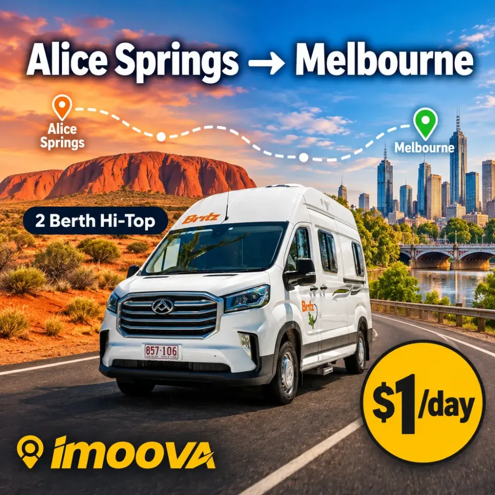 2 Berth Hi-Top 从 Alice Springs 到 Melbourne 的搬迁
