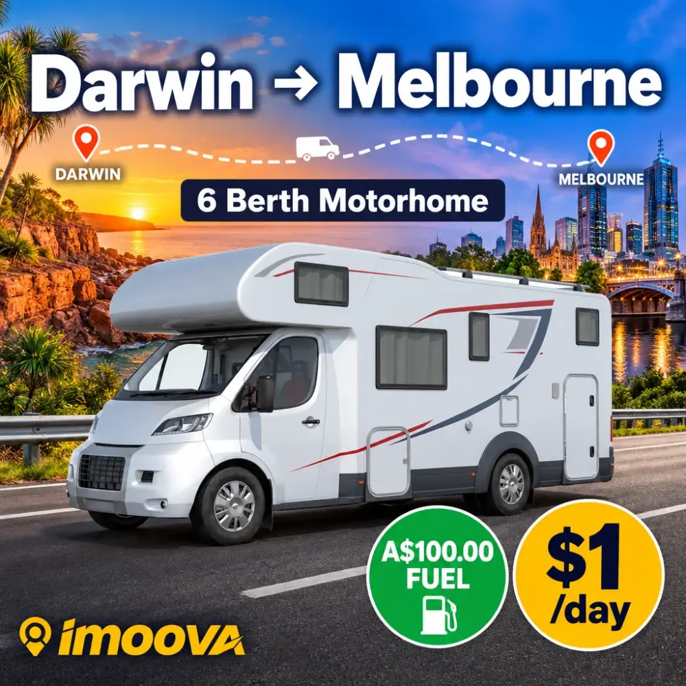 6 Berth Motorhome relocation from Darwin to Melbourne