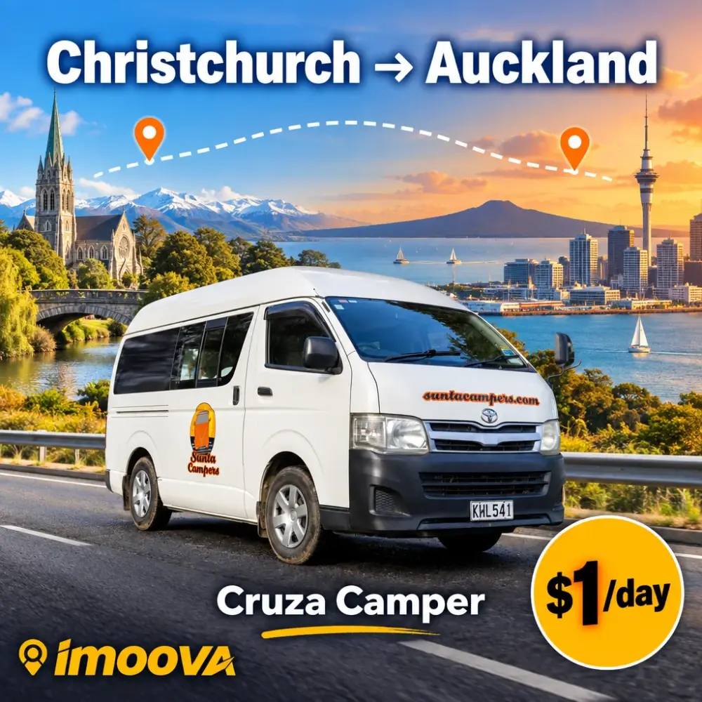 Trasloco di Cruza Camper da Christchurch a Auckland