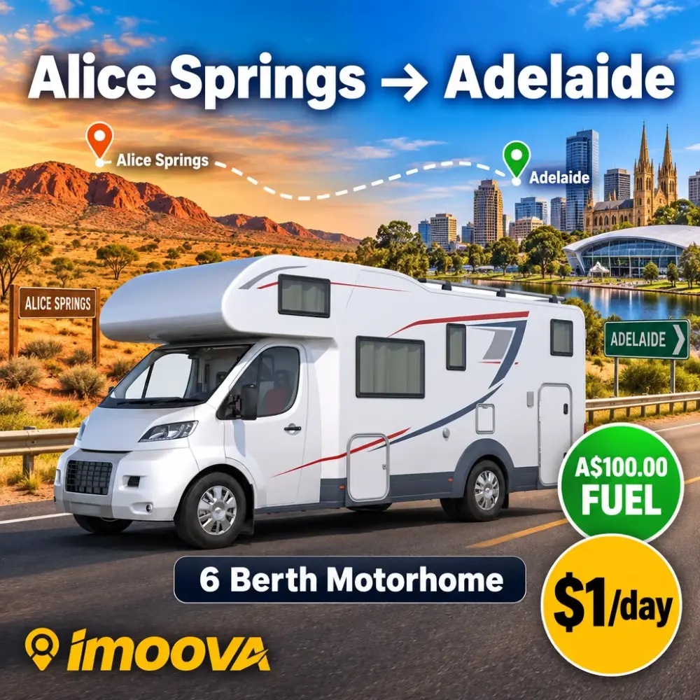 6 Berth Motorhome relocation from Alice Springs to Adelaide