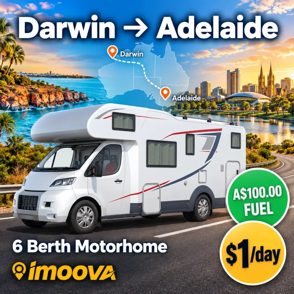 6 Berth Motorhome relocation from Darwin to Adelaide