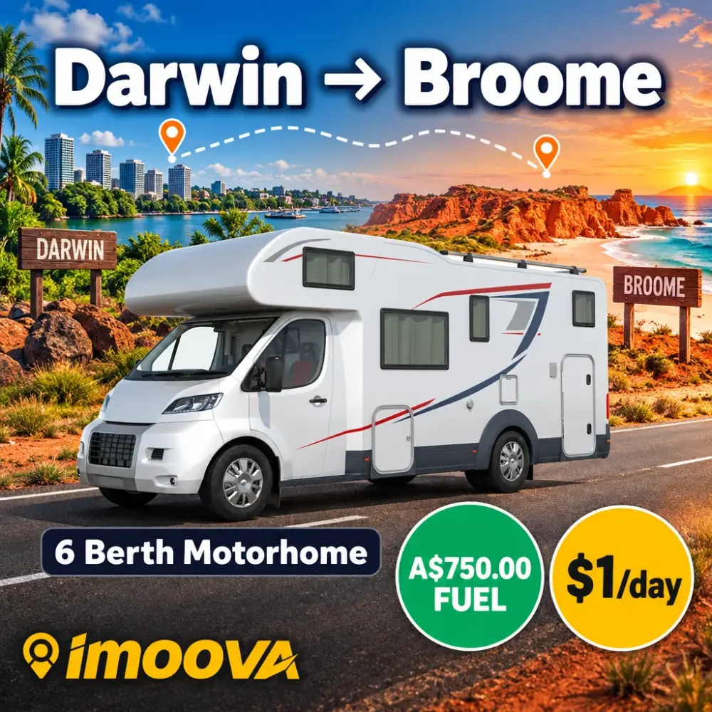 6 Berth Motorhome relocation from Darwin to Broome